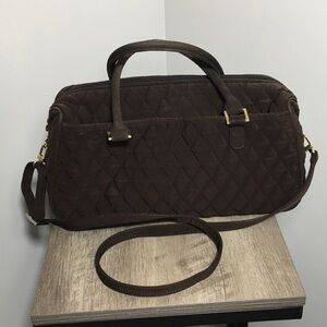 Vera Bradley Quilted Brown Shoulder or hand bag.
